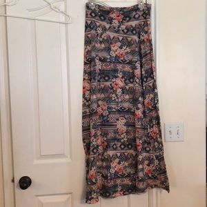 Floral/Tribal Maxi Skirt